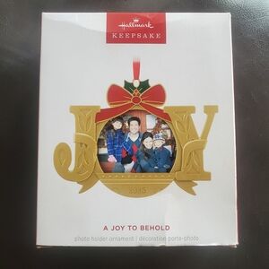 Hallmark Keepsake Gold and Red Joy Photo Ornament